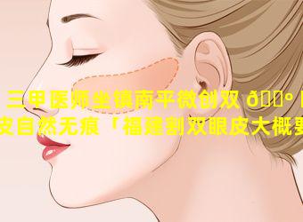 三甲医师坐镇南平微创双 🌺 眼皮自然无痕「福建割双眼皮大概要价格」